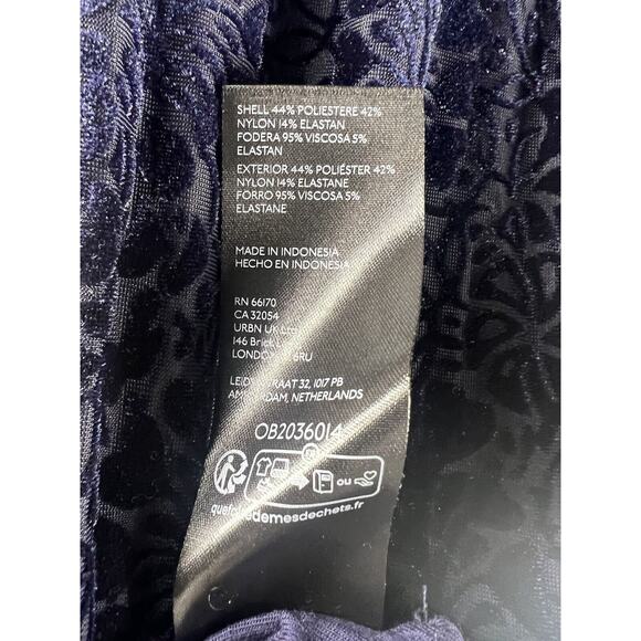 Anthropologie Velvet Ruched Maxi Dress Size Small Blue V-neck - Picture 11 of 11